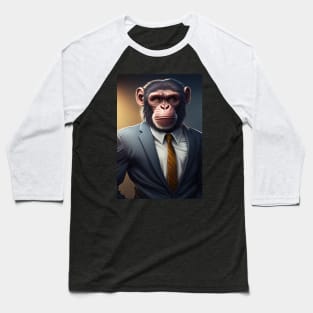 Adorable Monkey In A Suit - Fierce Chimpanzee Animal Print Art For Fashion Lovers Baseball T-Shirt